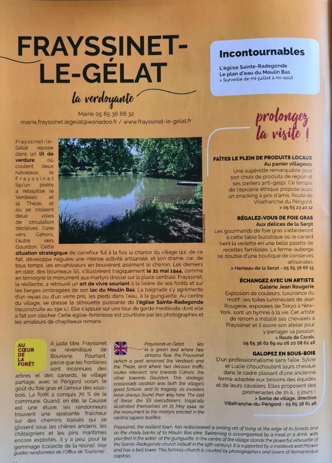 La Perle De Frayssinet-Le-Gelat - Chambre D'Hotes - B&B Εξωτερικό φωτογραφία